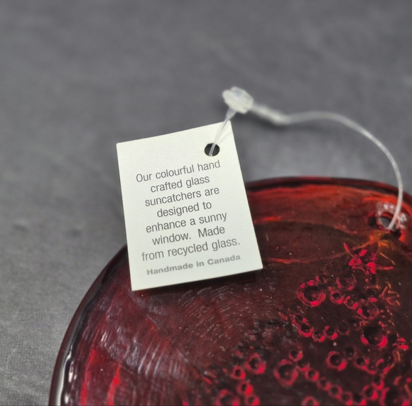 Kitras Art Glass Red Christmas Ornament With Tag - Picture 4 of 4